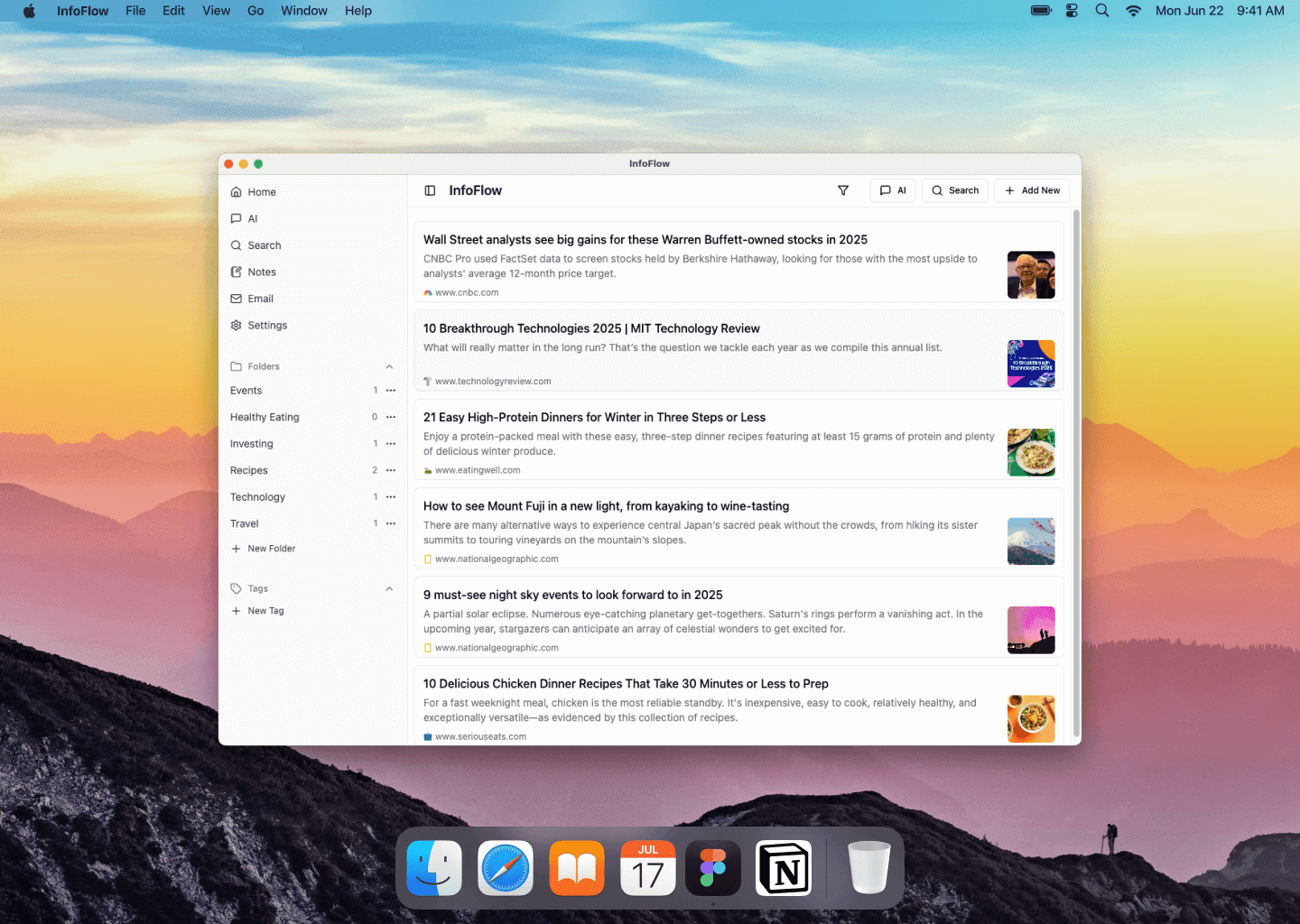 InfoFlow Desktop App